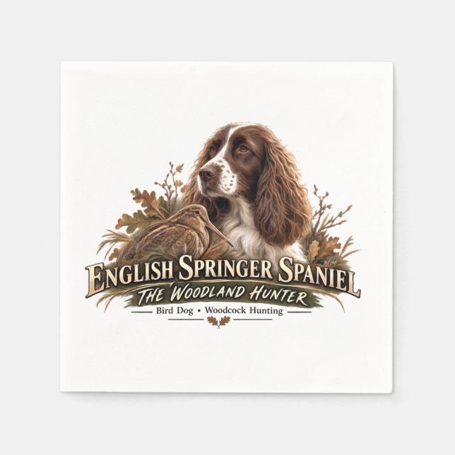 Guardanapo De Papel English Springer Spaniel  (Frente)
