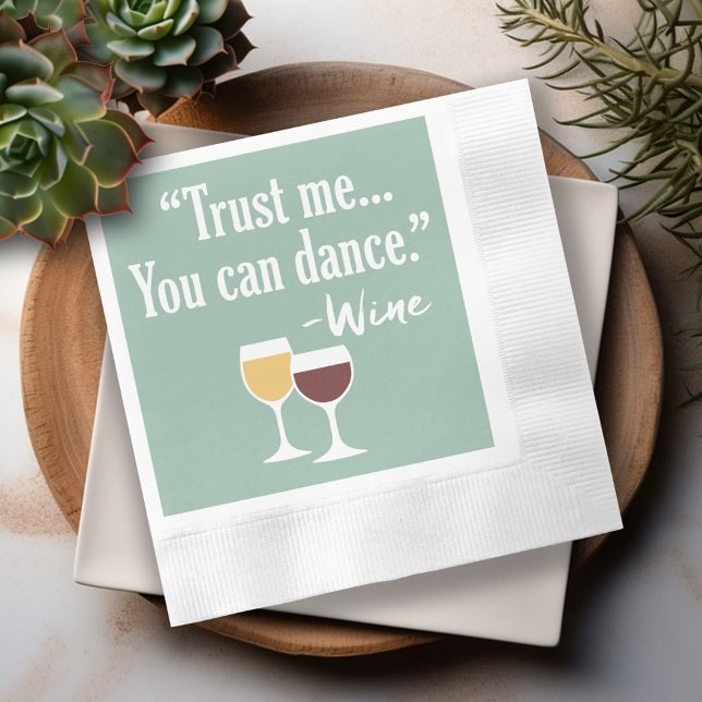 Guardanapo De Papel Engraçada citação de vinho - Acredite em mim, você (Funny Wine Napkins)