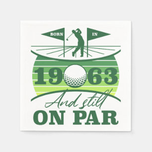Guardanapo De Papel Engraçado 1963 Golfer 60º aniversário