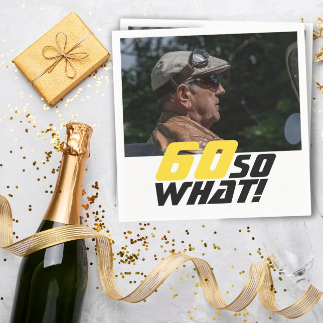 Guardanapo De Papel Engraçado 60, então, que Foto de 60º Aniversário (Criador carregado)