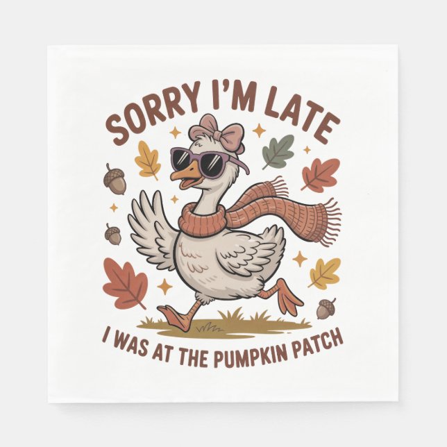 Guardanapo De Papel Engraçado Autumn Goose (Frente)