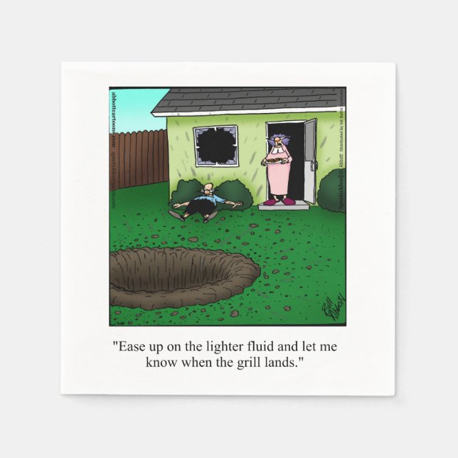 Guardanapo De Papel Engraçado Barbecue Humor Napkins (Frente)