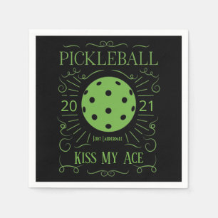 Guardanapo De Papel Engraçado Beija Meu Pickleball Ace