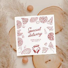 Guardanapo De Papel Engraçado chá de fraldas especial de pizza