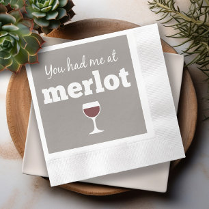 Guardanapo De Papel Engraçado citação de vinho - Você me fez em Merlot