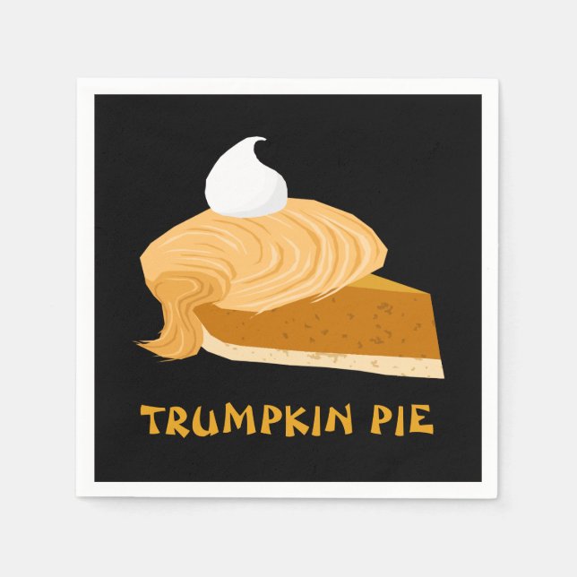 Guardanapo De Papel Engraçado Donald Trump Trumpkin Pie (Frente)