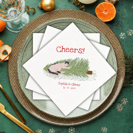 Guardanapo De Papel Engraçado! Feriados de Árvore de Natal vs. Natal