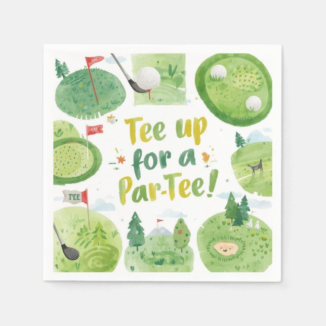 Guardanapo De Papel Engraçado festa de golfe (Frente)