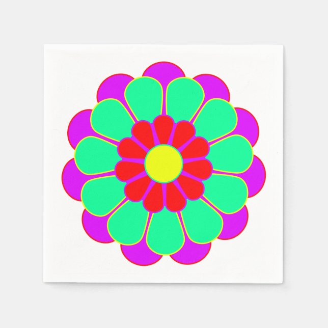 Guardanapo De Papel Engraçado Flor Bloqueio I + sua ideia (Frente)
