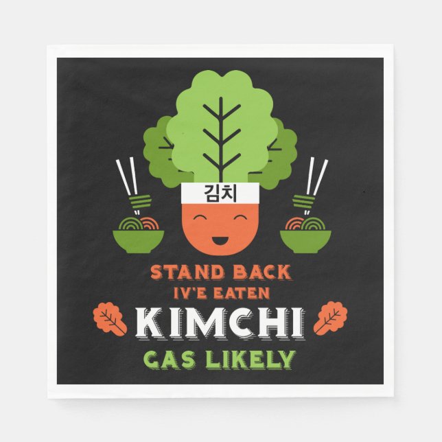 Guardanapo De Papel Engraçado Kimchi Eater (Frente)