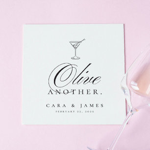 Guardanapo De Papel Engraçado Martini Olive Outro Coquetel De Casament