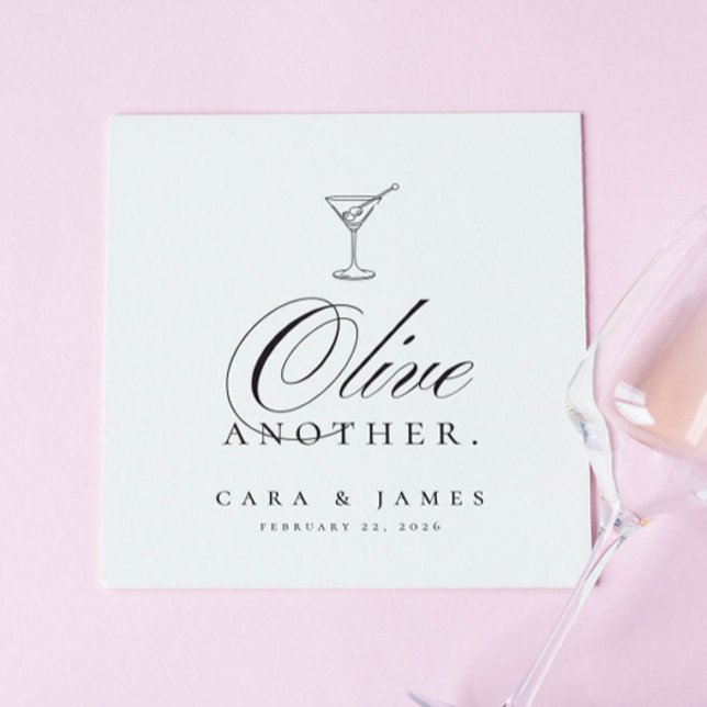 Guardanapo De Papel Engraçado Martini Olive Outro Coquetel De Casament (Criador carregado)