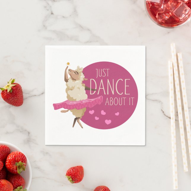 Guardanapo De Papel Engraçado Mensagem De Ovelha - Apenas Dance Sobre  (Insitu)