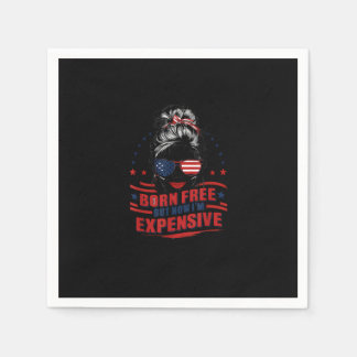 Guardanapo De Papel Engraçado Nascer de mulher patriótica, mas agora e