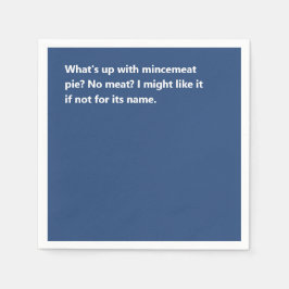 Guardanapo De Papel Engraçado Natal Pie Poem Bold Blue