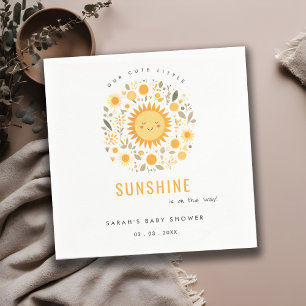 Guardanapo De Papel Engraçado Nosso Pequeno Chá de fraldas Sol De Boho