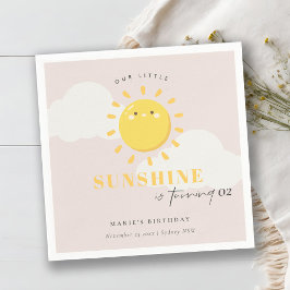 Guardanapo De Papel Engraçado, Nosso Pequeno Rapaz Rosa Sol, Qualquer 