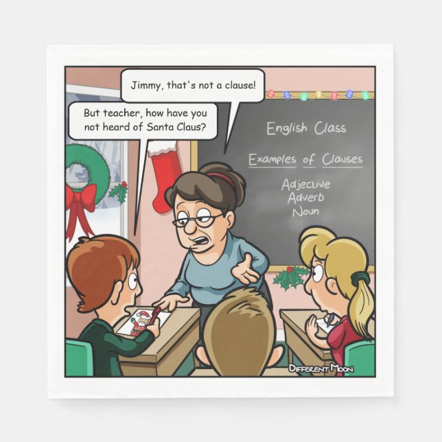 Guardanapo De Papel Engraçado Papai Noel Festa de Natal do Pun Napkins (Frente)