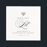Guardanapo De Papel Engraçado Personalizado Lit Hanukkah Party Cocktai<br><div class="desc">Engraçado Personalizado Lit Hanukkah Partido Cocktail Napkins</div>