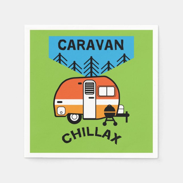 Guardanapo De Papel Engraçado Presente de Caravana | Melhores caravana (Frente)