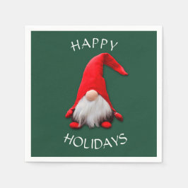 Guardanapo De Papel Engraçado Red Gnomo Natal