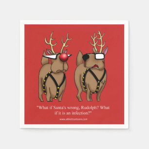 Guardanapo De Papel Engraçado Reindeer Humor Napkins