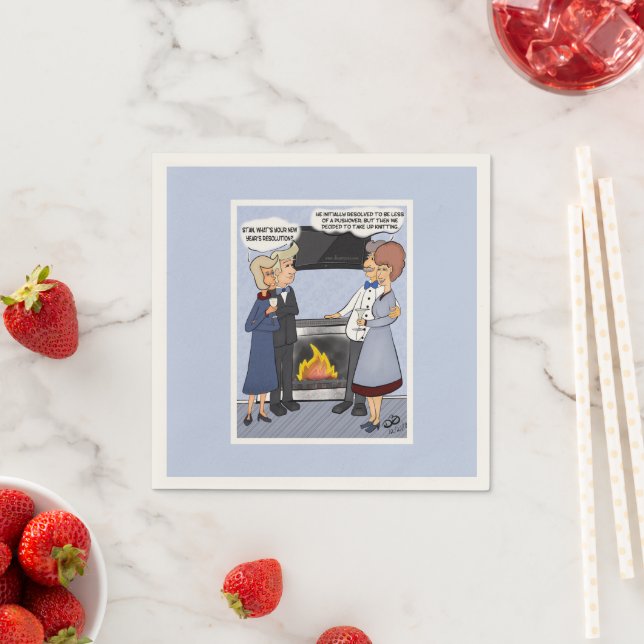 Guardanapo De Papel Engraçado Resolução de Ano Novo Napkin (Insitu)