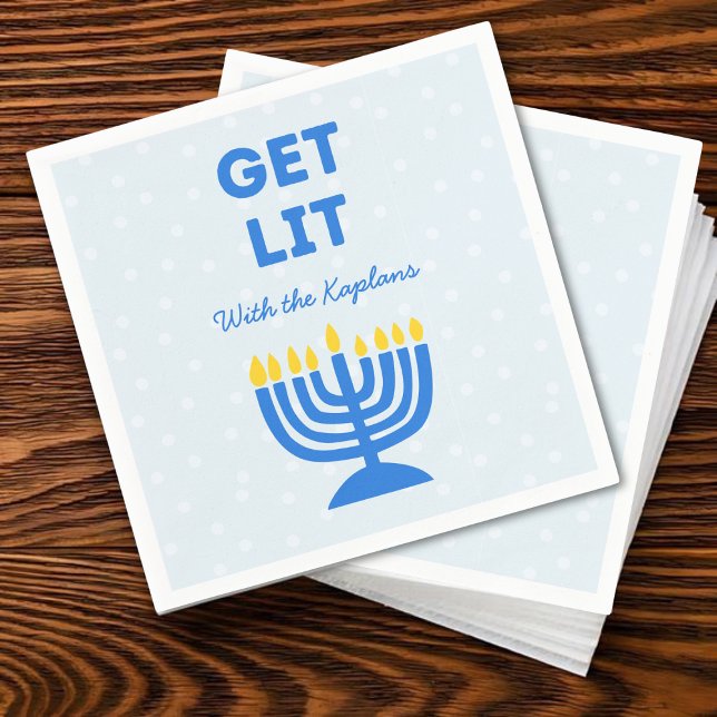 Guardanapo De Papel Engraçado "Sai", Quic Personalizou Menorah Hanukka (Criador carregado)