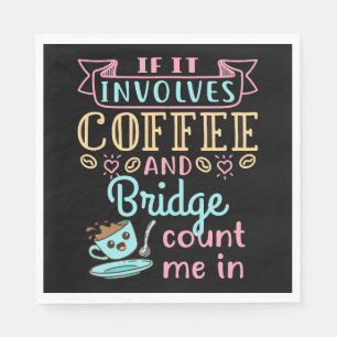 Guardanapo De Papel Engraçado se envolve café e ponte