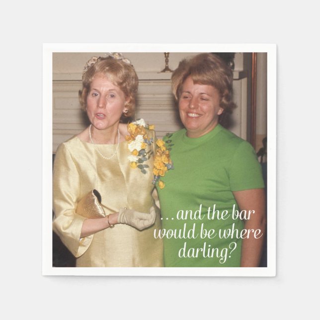 Guardanapo De Papel Engraçado Senhoras Coquetel Napkins (Frente)