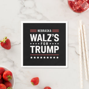 Guardanapo De Papel Engraçado Trump Vance Walz's para Trump Nebraska