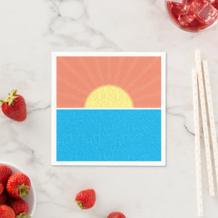 Guardanapo De Papel Engraçado Verão de Sol e Tubarões
