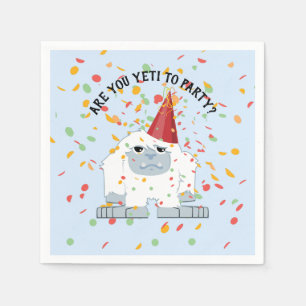 Guardanapo De Papel Engraçado Você É Iêti, Festa, Bonita Cartoon Y