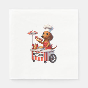 Guardanapo De Papel Engraçado Weenie Dachshund Dog Sausage Hotdog Sand