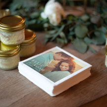 Então, Apaixonado Foto Simples Casamento Napkins