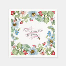 Guardanapo De Papel Então Berry Sweet Strawberry Baby Girl para Beber 