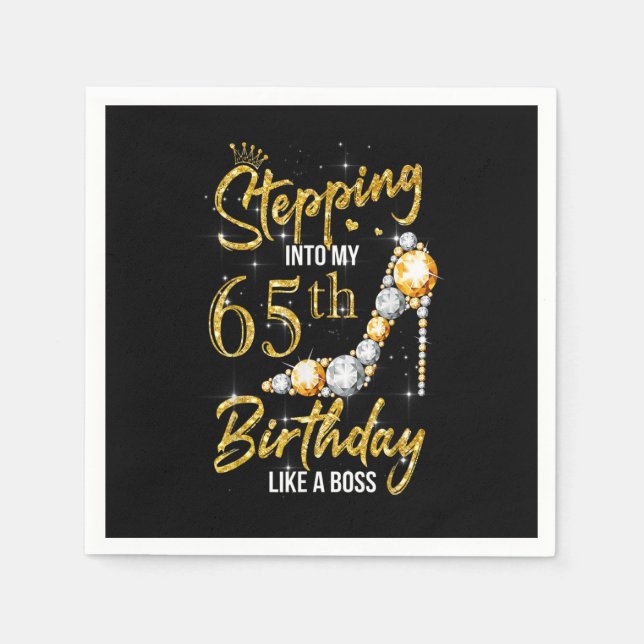 Guardanapo De Papel Entrando no meu 65º aniversário Mulheres Altas Sal (Frente)