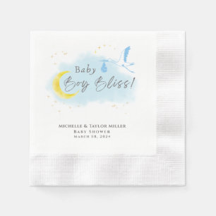 Guardanapo De Papel Entrega Especial de Stork Dourada Starlit Baby Boy