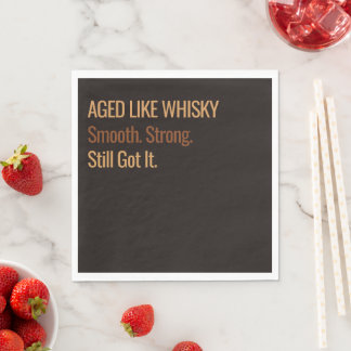 Guardanapo De Papel Envelhecido à Perfeição | Aniversário de Whisky