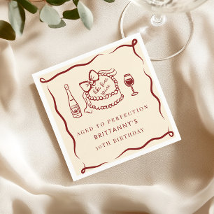 Guardanapo De Papel Envelhecido à Perfeição Como um Bom Vinho Festa de