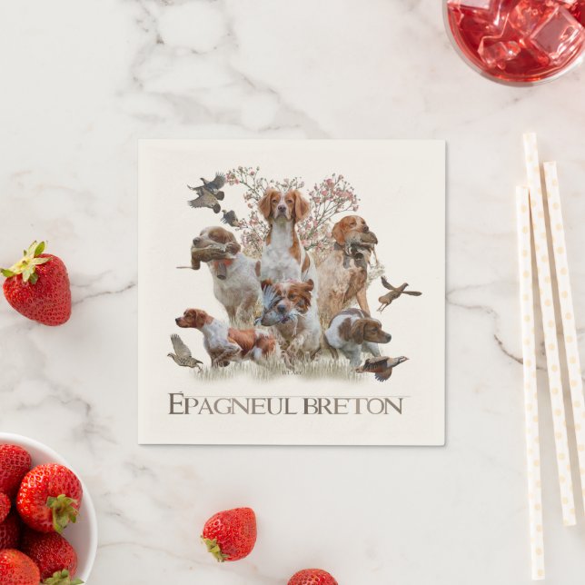 Guardanapo De Papel Epagneul Breton, Bretanha Spaniel (Insitu)