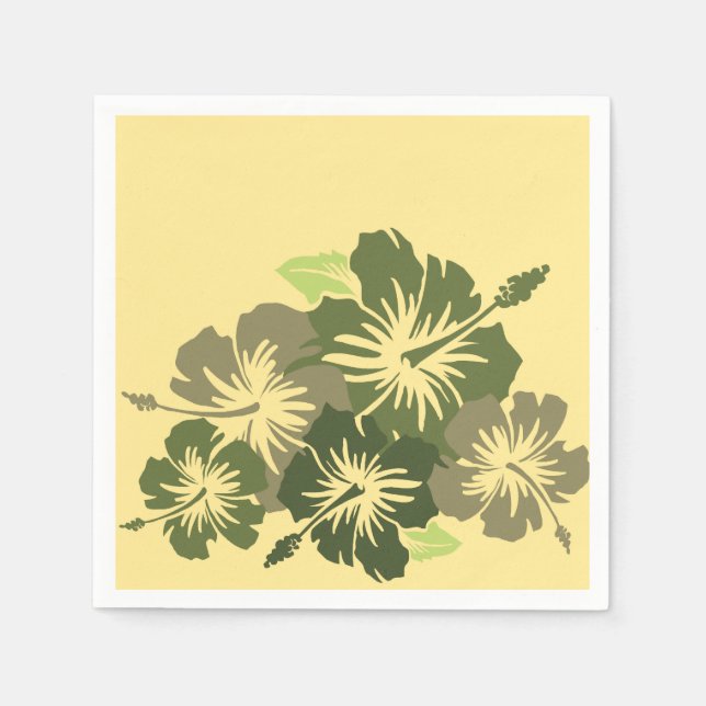 Guardanapo De Papel Epic Hibiscus Hawaiian Floral (Frente)