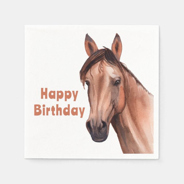 Guardanapo De Papel Equestre Russo do Cavalo do Casamento Ocidental (Frente)