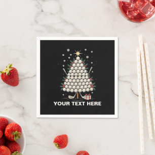 Guardanapo De Papel Equipamento de árvore de Natal de golfe personaliz