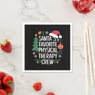 Guardanapo De Papel Equipe de Fisioterapia Favorita do Papai Noel Nata
