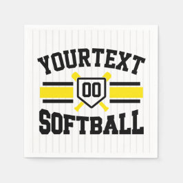 Guardanapo De Papel Equipe de Varsity do Softball Player de NOME DE AD