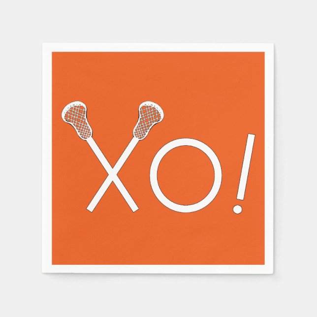 Guardanapo De Papel Equipe Laranja de Lacrosse (Frente)