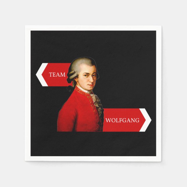 Guardanapo De Papel Equipe Wolfgang. Wolfgang Amadeus Mozart (Frente)