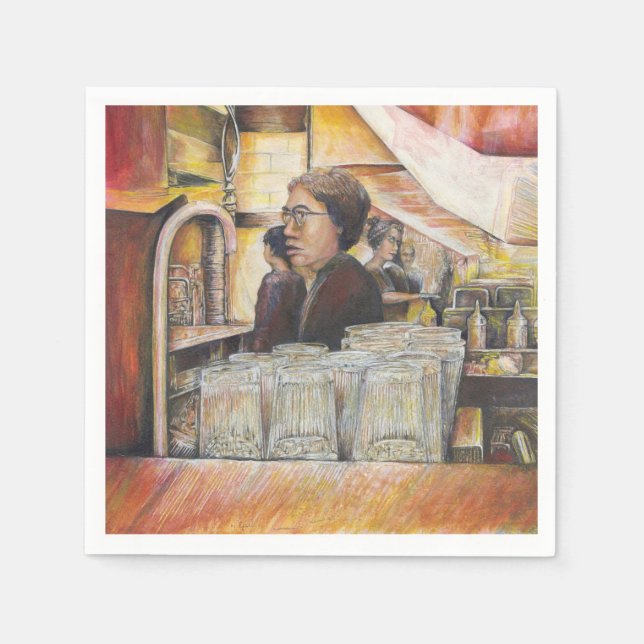 Guardanapo De Papel Equivalente Luminoso de Emoções Apaixonadas (Frente)