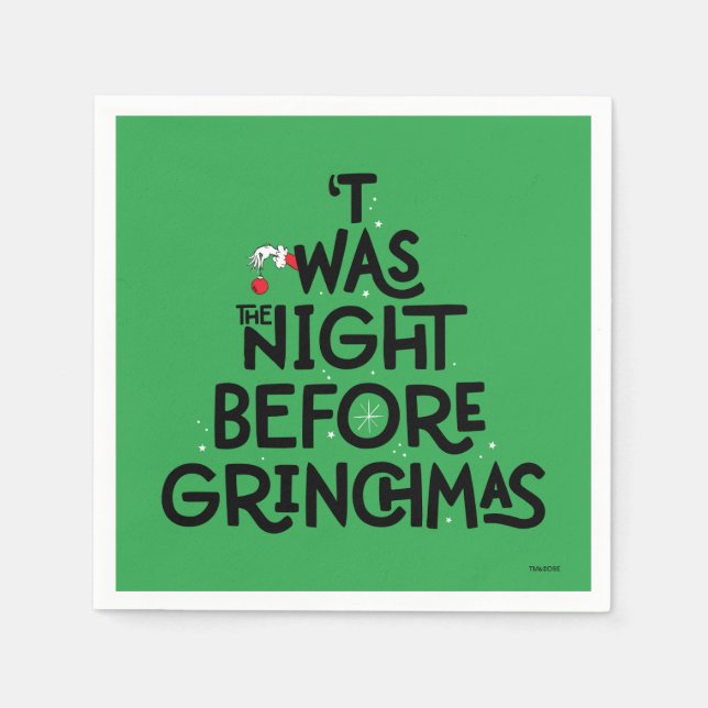 Guardanapo De Papel Era a Noite Antes do Grinchmas (Frente)